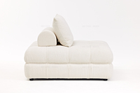 Canapé modulaire beige simple scandinave, ensemble de canapés modernes, canapé relaxant individuel inclinable