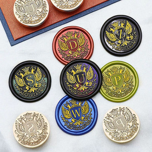 Prix usine Badge Lettres Série Ailes Famille Crête 26 Lettres Sceau De Cire Timbre Tête - Product Image 1