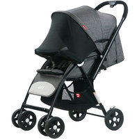 Poussette bébé pliable légère et facile à transporter avec cadre en alliage d'aluminium pour les enfants de 0 à 3 ans