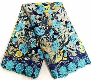 Nouvel Arrivage du Fabricant : Tissu <span class=keywords><strong>Africain</strong></span> Ankara Peigné à Paillettes 3D, Motif Batik, Poids Moyen, 5 Yards - Product Image 2