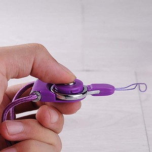 Lanière de téléphone portable multifonctionnelle, amovible, rotative, de couleur violette, sangle de <span class=keywords><strong>collier</strong></span>, support de téléphone, corde de téléphone, support de téléphone portable à suspendre au cou - Product Image 5