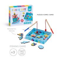 Mainan anak-anak, kayu Diy mainan memancing hewan mainan laut disesuaikan untuk anak-anak pendidikan kreatif bayi dengan Set tongkat