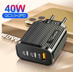 Nuevo Cargador de Celular USB+2PD Tipo-C, Multi-Puerto, Especificaciones para EE. UU. y Europa, Cabezal de Carga de Viaje, Venta al Por Mayor - Product Image 1