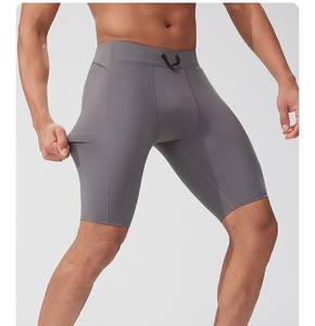 男士跑步紧身短裤健身房健身紧身裤训练运动打底裤中压短裤男士尼龙氨纶紧身短裤 - Product Image 4