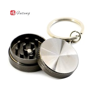 Accesorios para Fumar Futeng, Llavero Metálico de Zinc de 30 mm con Logotipo Personalizado, Mini Herb de 2 Partes - Product Image 5
