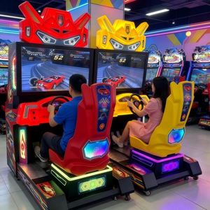 เครื่องเล่นวิดีโอเกมรุ่นดีลักซ์ จำลองการแข่งรถ ตู้เกมอาร์เคด ศูนย์รวมความบันเทิงในร่ม ห้างสรรพสินค้า - Product Image 2