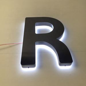 Letrero Luminoso Hola de Acero Inoxidable Negro de Alta Calidad, Resistente al Agua, con Retroiluminación LED para Tienda - Product Image 6