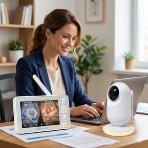 Monitor para Bebés KT726T de Doble Banda 2.4G 5G WiFi, Cámara de Video Inalámbrica HD de 7 Pulgadas y 720P, Pantalla Inteligente PTZ con Control por Aplicación - Product Image 1