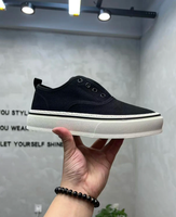 Chaussures en toile à enfiler pour hommes, très vendues, à prix abordable, confortables, noires, style marche, respirantes, décontractées, personnalisables