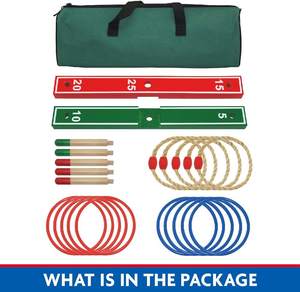 Jeu de lancer d'anneaux en bois pour l'extérieur Sac de lancer de jouets en bois personnalisé - Product Image 2