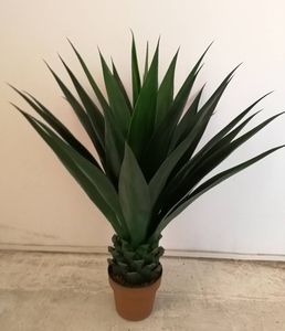 105CM 45 hojas alta planta suculenta Artificial <span class=keywords><strong>falso</strong></span> <span class=keywords><strong>Agave</strong></span> Sisal Bonsai Yucca plantas ornamentales con maceta para decoración de patio trasero - Product Image 6