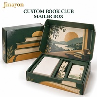Boîte d'expédition en papier imprimé avec lamination brillante personnalisée, doublée d'éponge en carton ondulé E, pour bougies, clubs de lecture et e-commerce