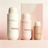Bouteille d'emballage en plastique avec bouchon à disque personnalisé, logo personnalisé, 100/300/400 ml, HDPE, finition mate, toucher doux, gel corporel, shampoing et après-shampoing