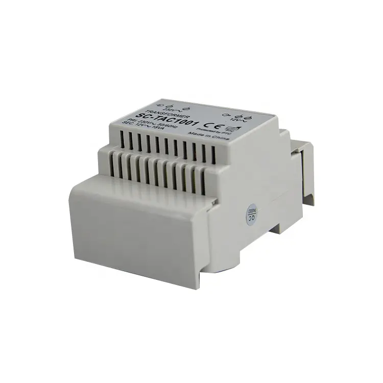 Transformator DIN AC 12V 24V, Catu Daya C45 untuk Kunci Audio dan Elektrik