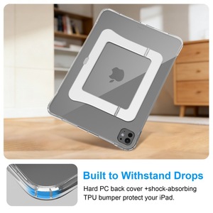 เคสแท็บเล็ตกันกระแทกแบบใหม่ปี 2026 พร้อมระบบป้องกันการตกแบบถุงลมนิรภัยขั้นสูง สำหรับ iPad รุ่นที่ 10 และ 11  วัสดุ PC <span class=keywords><strong>Bayer</strong></span> โปร่งใสเต็มรูปแบบ - Product Image 4