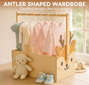 Panier Cadeau Bébé en Bois à Assemblage Facile, Motif Cerf Mignon, Idéal pour la Crèche et la Chambre, Cadeau de Naissance Personnalisé, Vente Chaude - Product Image 4