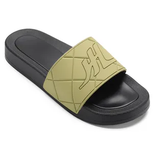 Sandalias deslizantes personalizadas Henghao OEM, suela de Pu, fabricante de zapatillas personalizadas, sandalias deslizantes Unisex, zapatillas árabes para hombres, cómodas
