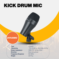 Kit de microphones professionnels filaires pour batterie, 7 pièces, micros cardioïdes en métal, pour instrument PGADMK7