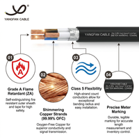 Cable de Alimentación Flexible Retardante de Llama Cu/XLPE/PVC 0.6/1kV con Aislamiento XLPE y Cubierta de PVC, Cable de Cobre para Protección Contra Incendios en Edificios