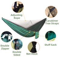 Hamac de camping et de voyage Woqi avec bâche de protection contre la pluie, bâche en nylon et moustiquaire pour l'aventure