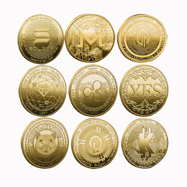 Gold Plated Coin Collectible Art Collection Gift Physical Commemorative Casascius Metal Crafts