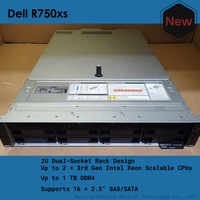 Serveur Rack Dell PowerEdge R750xs 2U, double processeur Xeon Scalable, 1 To DDR4 NVMe SSD, serveur d'entreprise haut de gamme