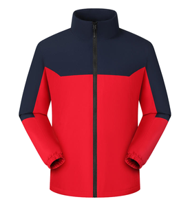 Veste de sport unisexe personnalisée à col montant, fermeture éclair, tissu imperméable, séchage rapide, réversible, saison d'automne - Product Image 1