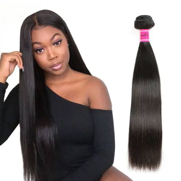 YF Malaysian Straight Hair 3 Bundles with lace closure 100% Human Hair Weave Bundles Remy Hair Extensions Natural Color