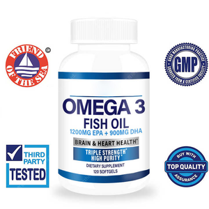 <span class=keywords><strong>Omega</strong></span> 3 Visolie <span class=keywords><strong>4</strong></span>,080Mg-Hoge Epa 1200Mg Dha 900Mg Drievoudige Sterkte Burpeloze 120 Softgels - Product Image 3