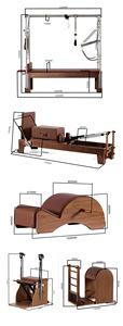 Commercial Grade Solid Walnut Reformer Home Gym Core Training Equipment LH-270 Commercial Walnut Wood Reformer Machine P - Product Image 6
