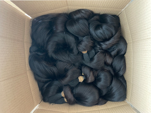 Venta al por mayor 100% extensiones de cabello Virgen sin procesar cabello humano chino crudo de onda recta sedosa a granel de un donante - Product Image 4