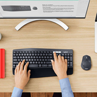 Combo de Teclado y Ratón Inalámbrico Logitech MK850 de Tamaño Completo, Multidispositivo, DuoLink Flow, Batería de 36 Meses, para Oficina y Hogar