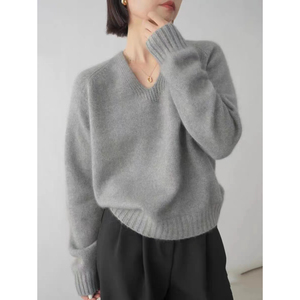 Autunno e inverno nuovo maglione in Cashmere 100 da <span class=keywords><strong>donna</strong></span> maglione largo Pullover pigro in lana pesante lavorato a <span class=keywords><strong>maglia</strong></span> - Product Image 4
