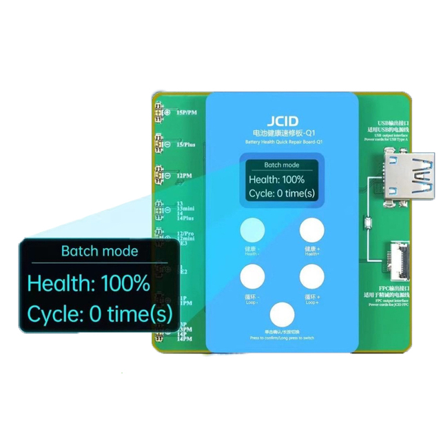 JC JCID Q1 Industrial Quick Repair Board for IP 11-15PM Enhances Battery Health No External Cable Efficiency Improvement Tool