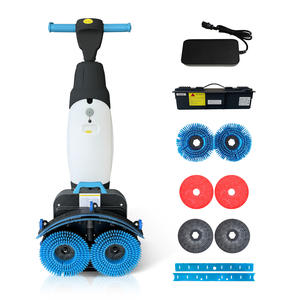 Pulidora de Pisos Multifuncional GAOGE M3 Compacta de <span class=keywords><strong>17</strong></span> Pulgadas con Doble Cepillo de Disco, Funciona con Batería, Máquina Comercial para Fregar Pisos - Product Image 1