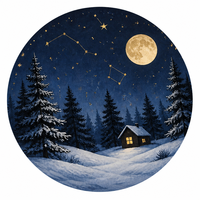 Sous-verre personnalisé en contreplaqué peuplier et acrylique découpé au laser, motif Forêt Enneigée, pour cadeau de table de boissons sur thème cabane d'hiver, conforme CPSC, DDP