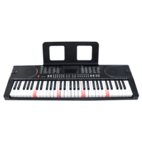 BD-616D Piano Digital Portátil de 61 Teclas Iluminadas, Órgano Eléctrico, Teclado Electrónico, Instrumentos Musicales de Plástico