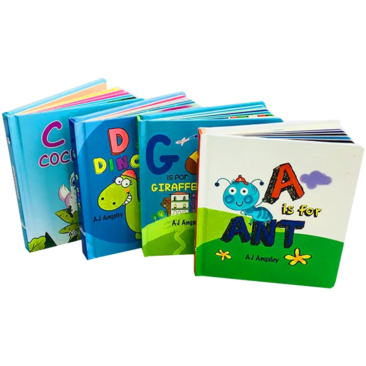 Alfabeto ABC Stampa Personalizzata Duro Della Copertura Dei Bambini Del Bambino di Carta di Arte Carta di Bordo Libri