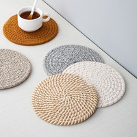 Set de table tissé écologique style nordique, dessous de plat résistant à la chaleur, tapis anti-brûlure pour casseroles et bols, pour la vaisselle et l'usage domestique