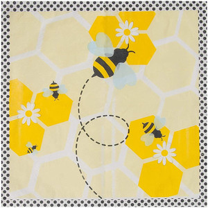 <span class=keywords><strong>Service</strong></span> 10 joyeux anniversaire fête abeille thème assiettes enfants garçons faveurs tasses serviettes bébé douche décorer serviette vaisselle 60 pcs/<span class=keywords><strong>lot</strong></span> - Product Image 6