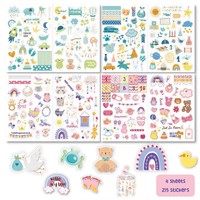 Carnet personnalisé pour les premiers moments importants, pour enregistrer chaque événement, journal neutre, album photo, album de souvenirs, ensemble d'autocollants, cadeau de baby shower