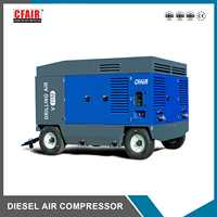 Compresseur d'air à vis diesel portable CFAIR 1600 CFM/45 M3/Min, refroidi par air, 563 KW, 17 bar, compresseurs industriels pour mines
