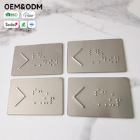 Plaque Braille Cylindrique Personnalisée en Acier Inoxydable/Aluminium, Étiquette Numérique/Lettre à Surface Courbe