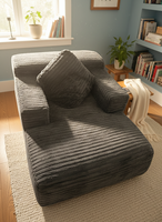 Canapé-lit sectionnel compressé sous vide, mousse haute densité, velours côtelé, fauteuil inclinable, gain de place, convertible, meubles de salon