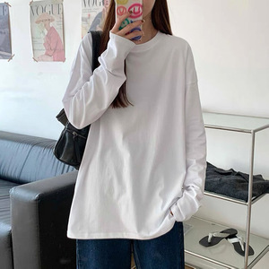 เสื้อยืดพลัสไซส์สำหรับผู้หญิง,เสื้อยืดผ้าฝ้ายสีขาวขนาดใหญ่ผ้าฝ้าย200กรัมสำหรับสาวอวบ - Product Image 1