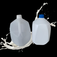 Bouteilles en plastique HDPE de 1 gallon (4 litres) pour lait et eau, bidon carré de 3,8 L pour jus avec couvercle