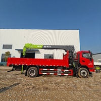 Grue de levage multifonctionnelle Delong 8 tonnes montée sur camion, équipement de levage entièrement hydraulique, hauteur de levage 15m, charge élevée