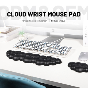 Alfombrilla de ratón con reposamuñecas de nube de Color degradado personalizado de dibujos animados, juego de alfombrilla de muñeca para teclado con Base antideslizante de PU - Product Image 2