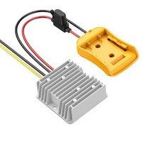 Adaptateur compatible Milwaukee pour RYOBI pour batteries au lithium 18V, convertisseur régulateur de tension DC-DC 12V 20A, éclairage LED