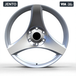Jantes forgées sur mesure à 3 branches 18 19 20 pouces 5x114.3 5x120 argent poli pour voitures de performance JDM Euro JWL VIA - Product Image 1